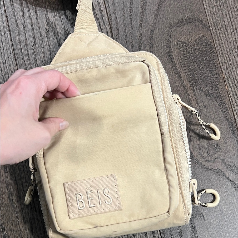 BEIS Beige Sport Sling Belt Bag - Picture 3 of 11